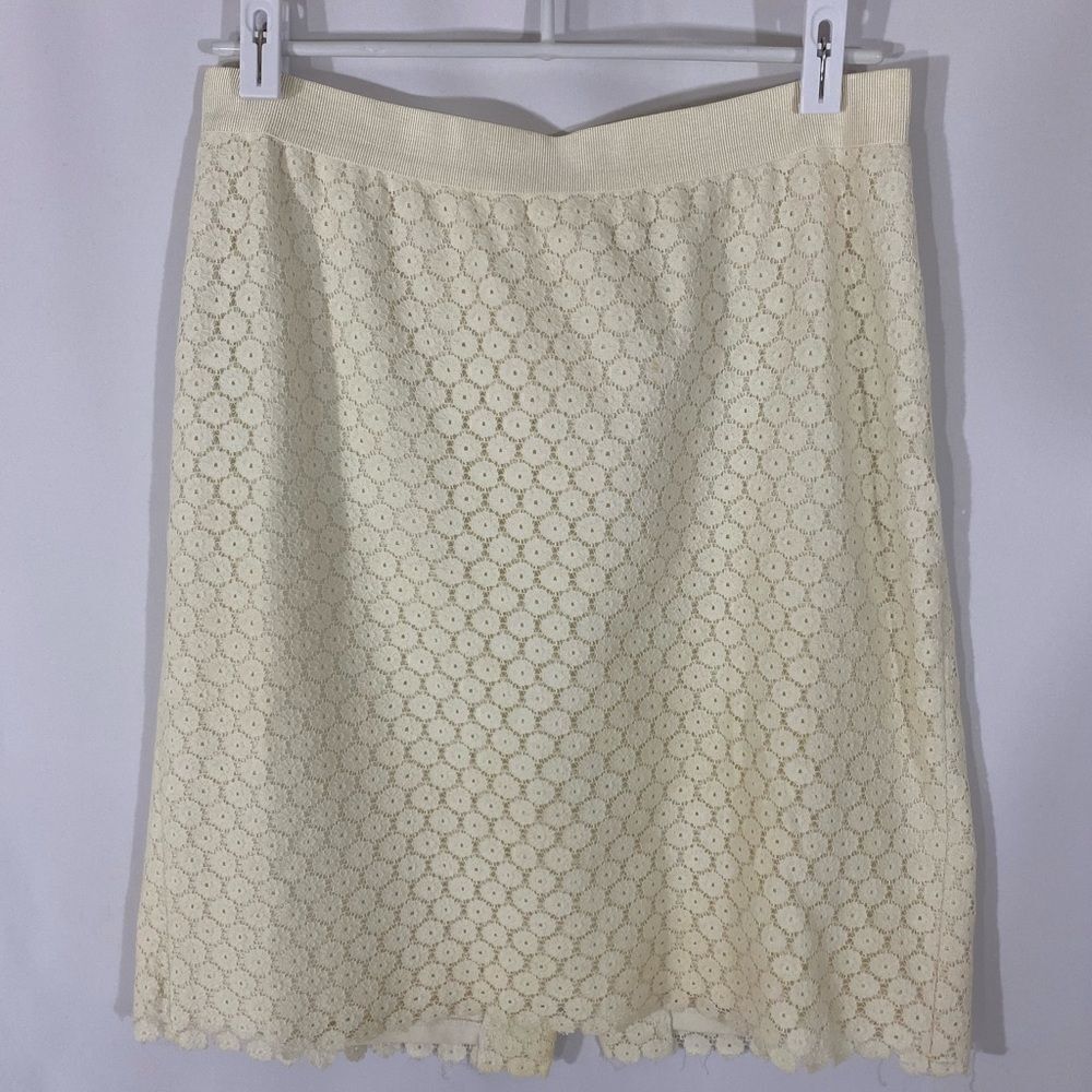 Loft Ivory Lace Skirt